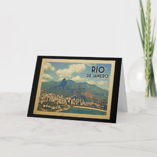 Carte Rio De Janeiro Brazil Vintage Travel