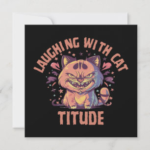 Carte Rire avec une attitude de chat
