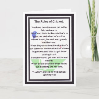 Carte RIRE DE SPLITTING SIDE pour l'amoureux du cricket