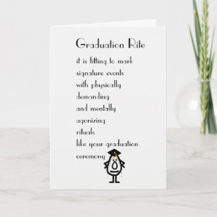 Carte Rite de graduation