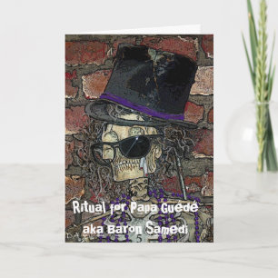 Carte Rituel pour baron Samedi de Guede de papa aka