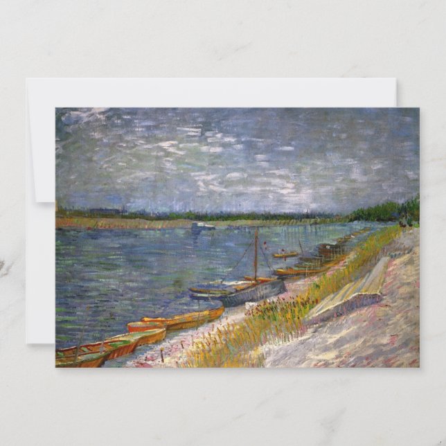 Carte Rivière avec bateaux à rames par Vincent van Gogh (Devant)
