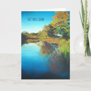Carte Rivières Arbres Automne Paysage Art S'améliorer Bi