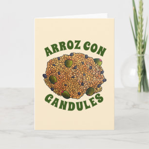 Carte Riz avec des pois et des pigeon peas, cuisine port