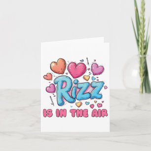 Carte Rizz Valentines Day - mignon coeur mème dire
