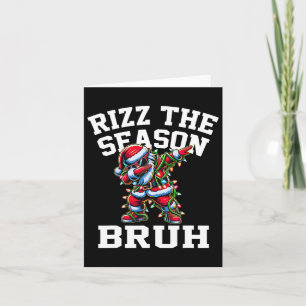 Carte Rizzmas de Noël amusant Père Noël Xmas Rizz La Sai