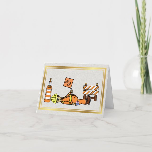 Carte Road or Highway Worker Birthday Card (Devant)