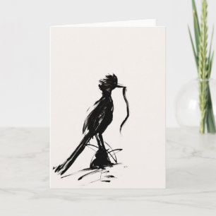 Carte Roadrunner with snake greeting card