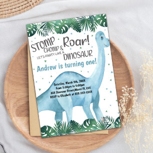 Carte Roarsome Party pour garçons ou filles