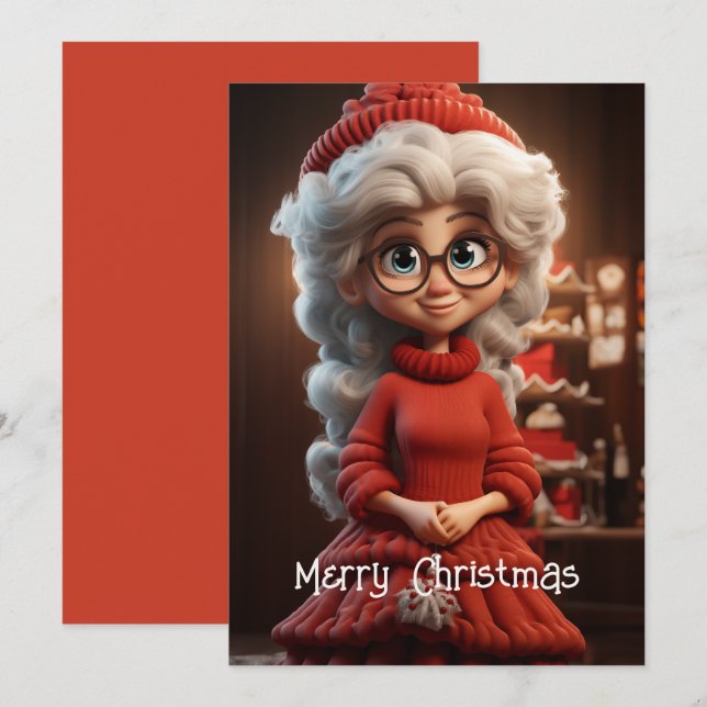 Carte Robe Mme Claus Knit (Devant / Derrière)