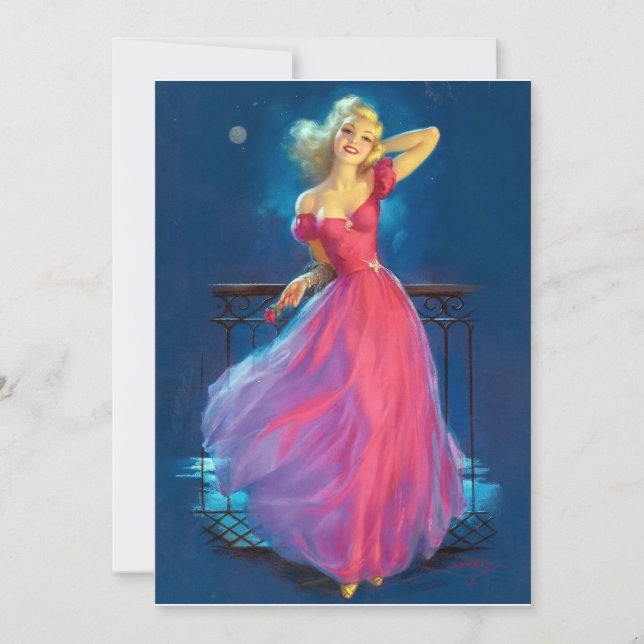 Carte Robe rose vers le haut (Devant)