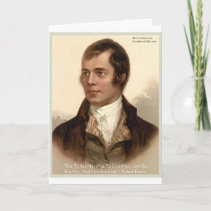 Carte Robert Burns "Pour la connaître" Citation d'amour 