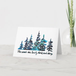 Carte Robert Frost Arrêt Par Woods Pine Forest