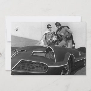 Carte Robin et Batman debout dans Batmobile