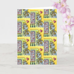 CARTE ROBOT À LA RECHERCHE D'AMOUR FOURNISSEUR DE COEUR 