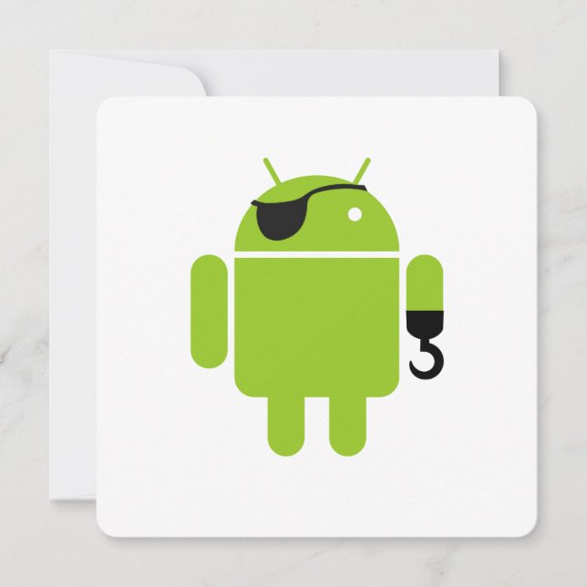 Carte Robot Android puissant pirate (Devant)