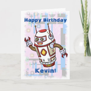Carte Robot d'anniversaire