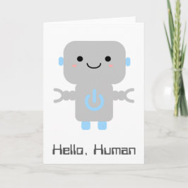 Carte Robot de dessin mignon | Hello Human