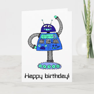 Carte Robot de Frankie : Bleu sur le blanc
