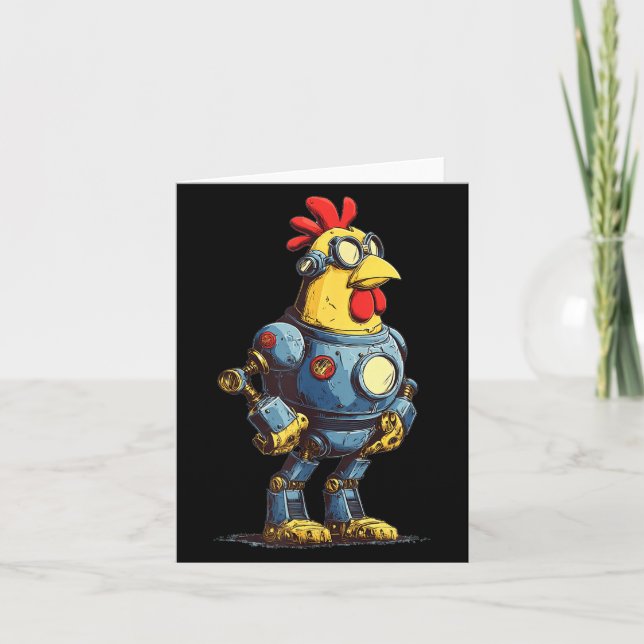 Carte Robot de poulet génial pour les futurs amoureux de (Devant)