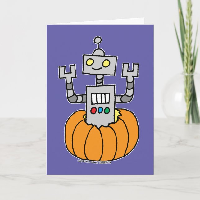 Carte Robot en citrouille (Devant)