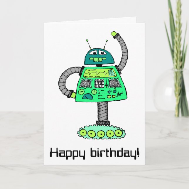 Carte Robot Frankie, vert blanc (Devant)