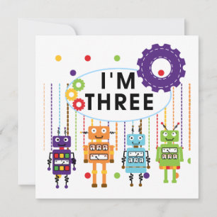 Carte Robot T-shirts et cadeaux d'anniversaire 3e
