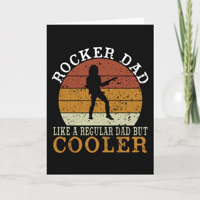 Carte Roche Rétro Et Rouleau Avec Rocker Papa Est Beauco (Devant)