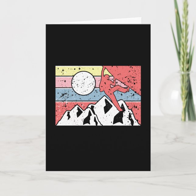 Carte Rock Escalade Retro Vintage (Devant)