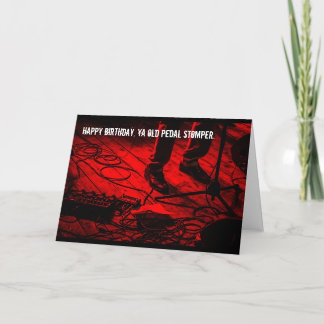 Carte Rock Guitarist Effects Pedals Birthday Card (Devant)