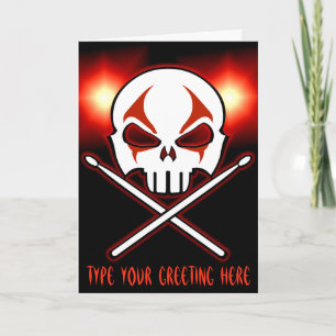 Carte Rock & Roll Personnalisée Lourde Drummer en 