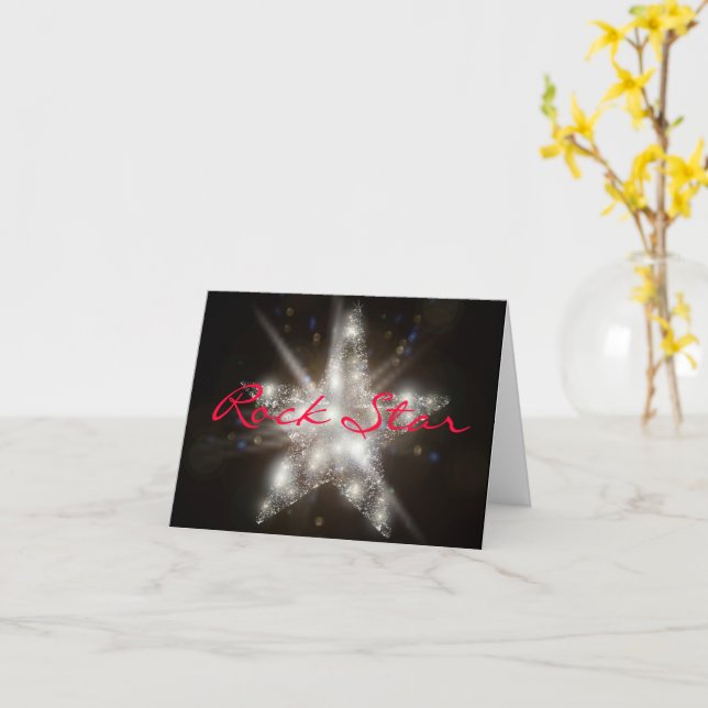 Carte "Rock Star" (Fleur jaune)