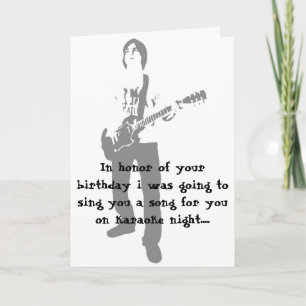 Carte rocker, En l'honneur de ton anniversaire, j'allais