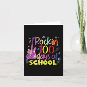Carte Rockin' 100 Jours D'École Guitare Lover Enfants Ga