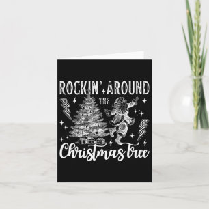 Carte Rockin' Autour De L'Arbre De Noël Dansant Père Noë