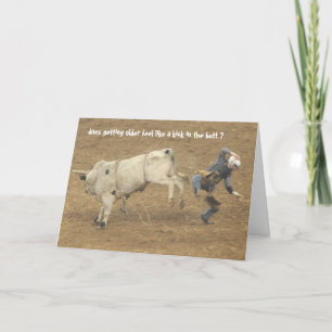 Carte Rodéo amusant sur la colline Anniversaire, Bull Ri