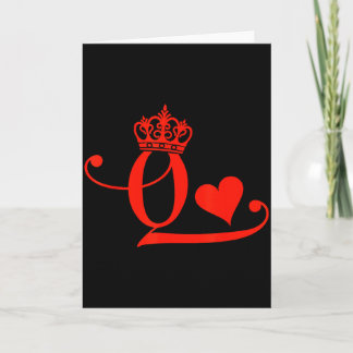 Carte Roi & Reine de Coeur Couple Correspondant Sain