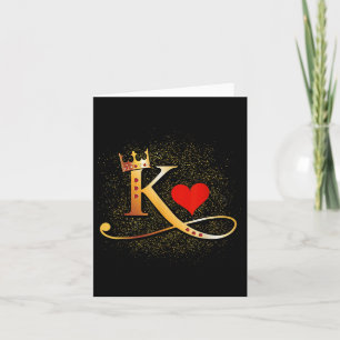 Carte Roi & Reine des cœurs Couronne Couple Saint-Va