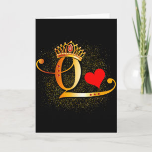 Carte Roi & Reine des cœurs Couronne Couple Saint-Va