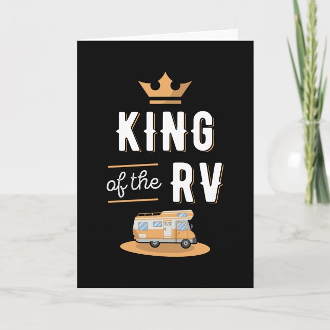 Carte Roi de la caravane Cadeau de la fête des pères pou (Devant)