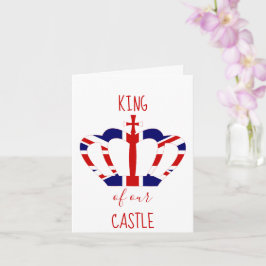 Carte Roi de notre Château Union Jack Couronne | FÊTE DE