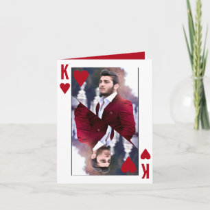 Carte Roi des Coeurs Rouge Blanc Photo Saint Valentin