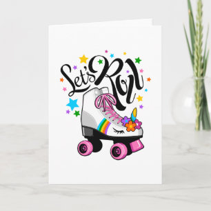 Carte Roll Unicorn Roller t-shirt de patinage pour fille