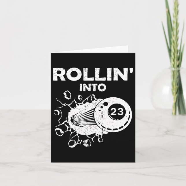 Carte Rollin Into 23 Billiards 23e Anniversaire Flaming  (Devant)