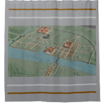 Carte romaine du rideau de douche de Londres