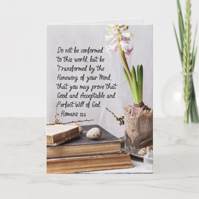 Carte Romains 12:2 Ne pas être Conformé à ce Monde (Devant)