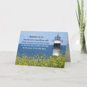 Carte Romains 15:13 Puisse le Dieu de l'Espoir, Phare