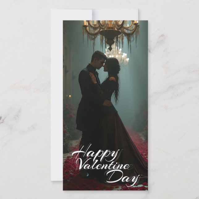 Carte Romance dans la salle Rose pour la Saint Valentin (Devant)