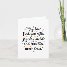 Carte Romantic Wedding Quote Newlywed Bride Groom