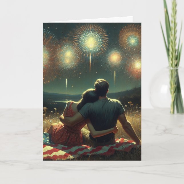 Carte Romantique 4 juillet (Devant)